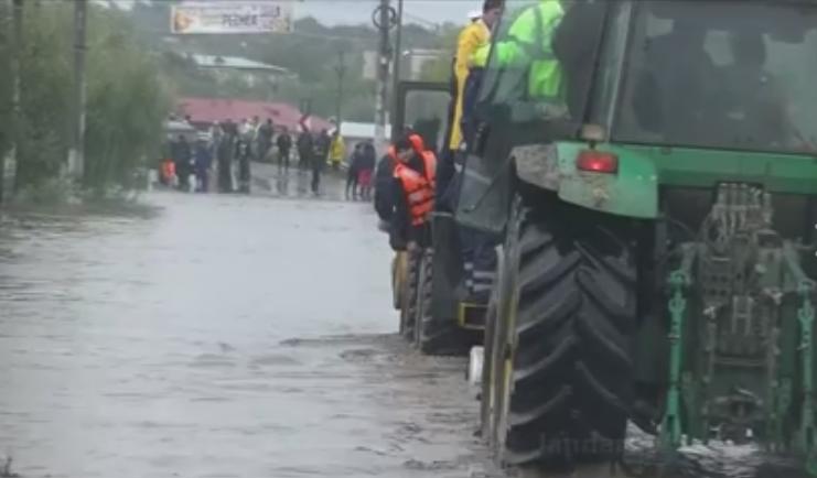 Inundatii in Pechea, Galati, Foto: Captura Facebook