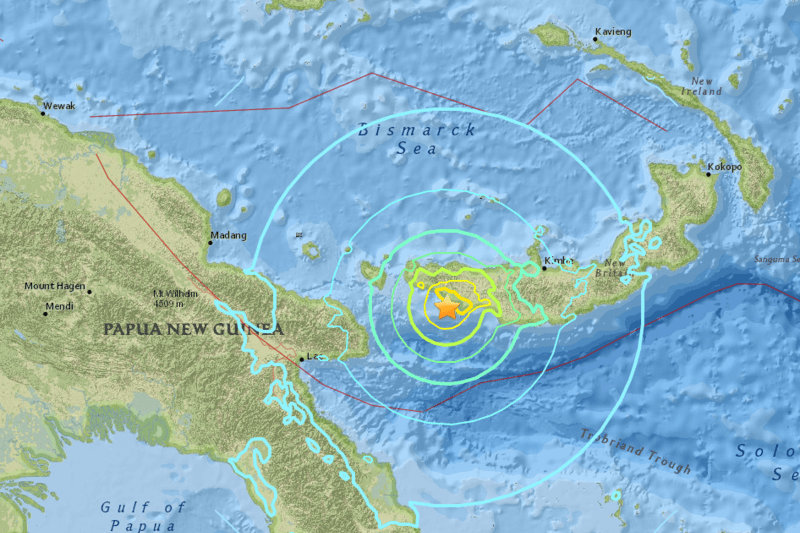 Cutremur Papua Noua Guinee, Foto: USGS