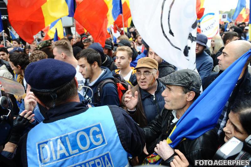 Incidente la marsul pentru unire, Foto: Agerpres