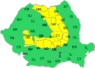 Cod galben de ninsori si intensificari ale vantului, Foto: ANM