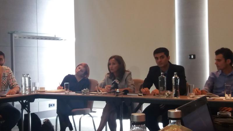 Dana Demetrian, VP BCR, la conferinta de luni, Foto: Hotnews