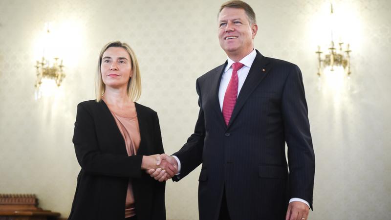 Federica Mogherini si Klaus Iohannis, Foto: Administratia Prezidentiala