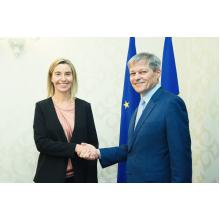Federica Mogherini si Dacian Ciolos, Foto: Guvernul Romaniei