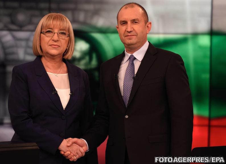 Tsetska Tsacheva si Rumen Radev, Foto: Agerpres/EPA