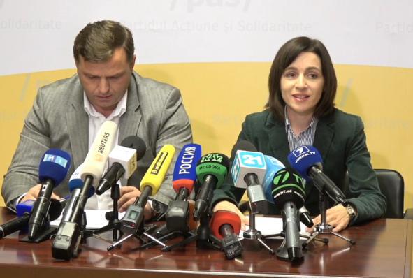 Maia Sandu alaturi de Andrei Nastase, Foto: Captura Privesc.eu