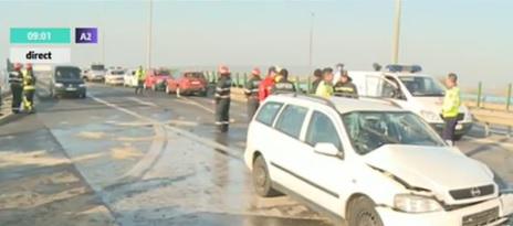Accident pe Autostrada Soarelui, Foto: Captura Digi 24