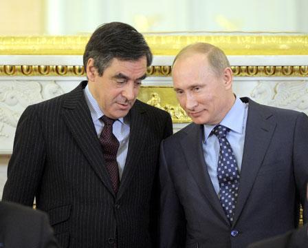 Francois Fillon si Vladimir Putin, Foto: kremlin.ru