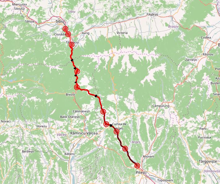 Traseul autostrazii Sibiu - Pitesti, Foto: Hotnews