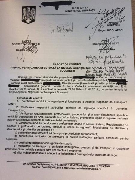 Prima pagina a raportului din 2014, Foto: Hotnews