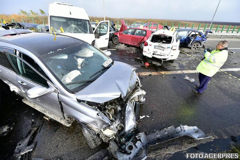 Accident in lant pe Autostrada Soarelui, Foto: Agerpres