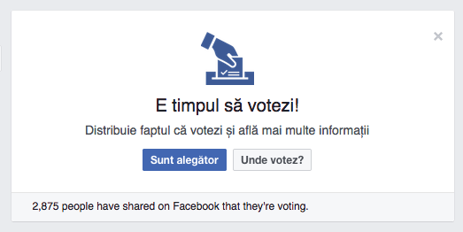 Facebook ii indeamna pe romani sa voteze, Foto: Captura Facebook