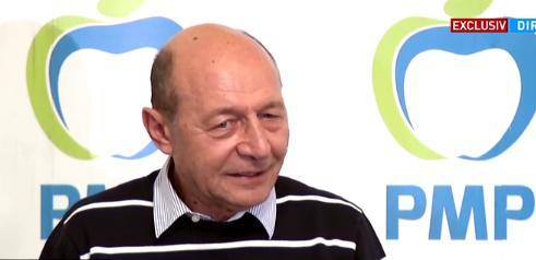 Traian Basescu, dupa incheierea votului, Foto: Captura Antena 3