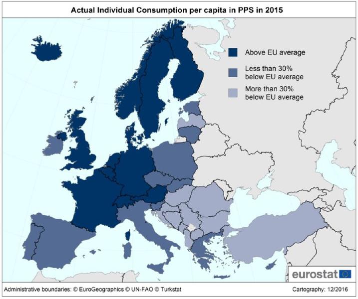 Clasament AIC 2015, Foto: Eurostat