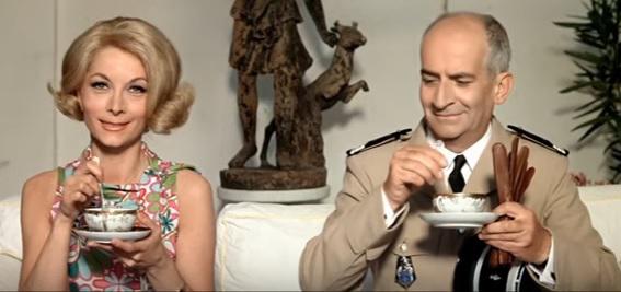 Claude Gensac si Louis de Funes , Foto: Captura Youtube.com