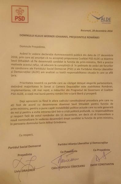 Document Grindeanu, Foto: Hotnews