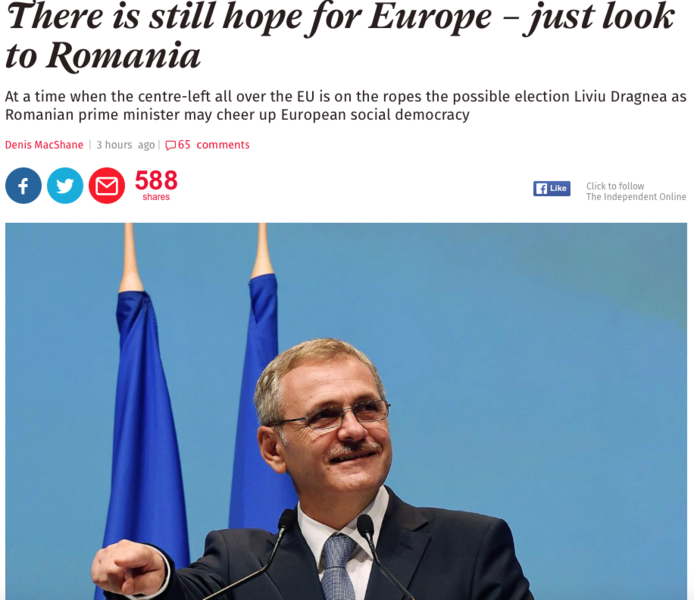 Liviu Dragnea, portret in The Independent, Foto: The Independent