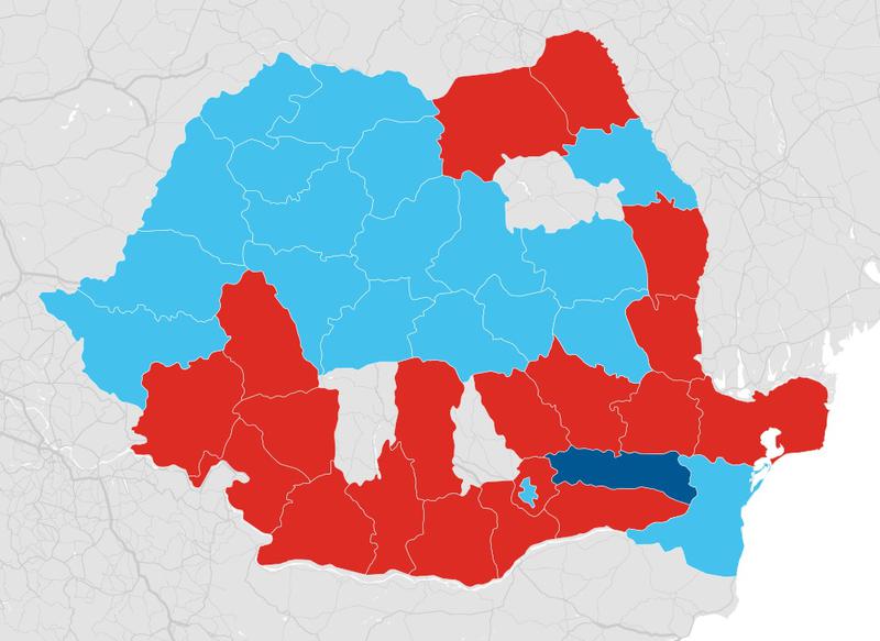 Harta cautarilor pe Google - partide politice in ultima saptamana de campanie, Foto: Google Trends