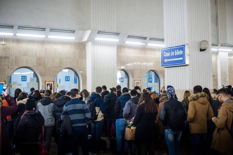 Aglomeratie in Gara de Nord, Foto: Facebook - Nicusor Dan
