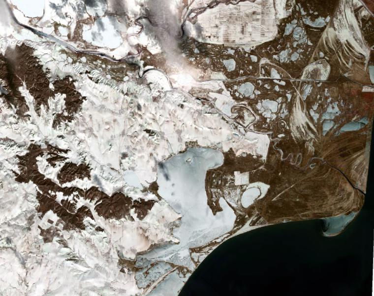 Delta Dunarii, sub gheata si zapada, Foto: geo-spatial.org