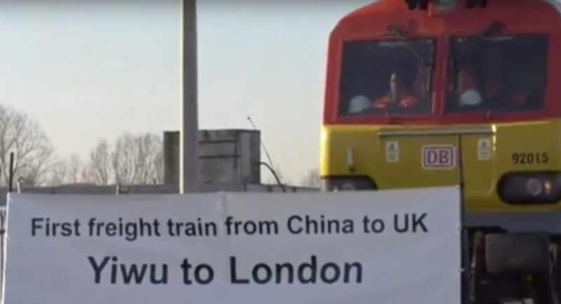 Primul tren de marfa pe ruta China-Anglia, Foto: Captura YouTube