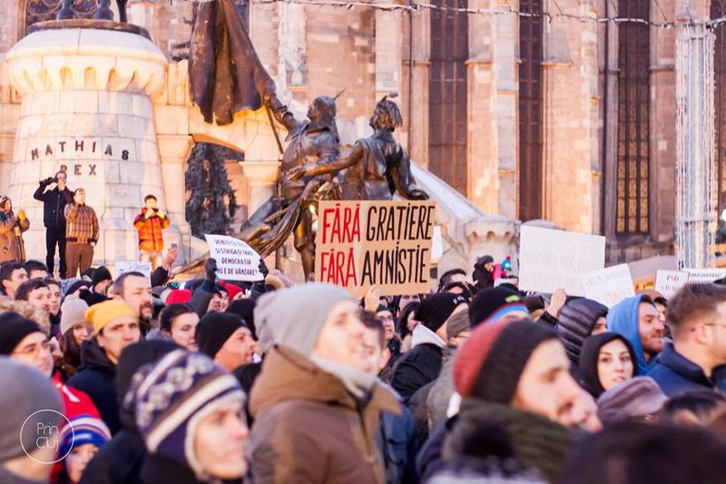 Protest anti-gratiere la Cluj Napoca, Foto: Facebook/ Prin Cluj