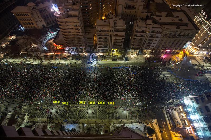 Protest anti-gratiere, 22 ianuarie, Foto: Facebook / Dan Mihai Balanescu