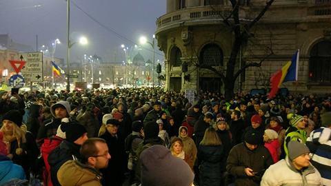 Protest impotriva gratierii, Bucuresti, 22 ianuarie (5), Foto: Victor Cozmei / HotNews.ro