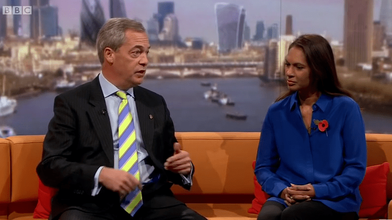 Nigel Farage si Gina Miller, Foto: youtube.com