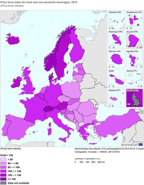 Harta europeana a preturilor la alimente, Foto: Hotnews
