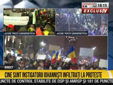 Captura RTV - Cine sunt instigatorii iohannisti infiltrati la proteste, Foto: Hotnews