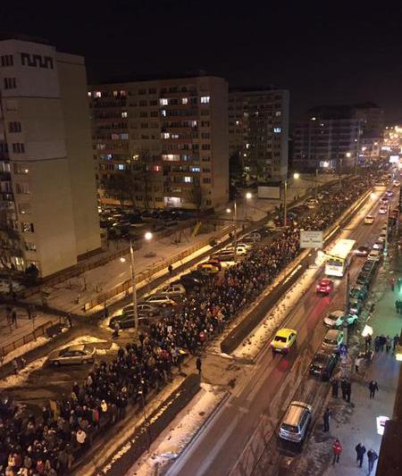 Protest de amploare la Sibiu, Foto: Hotnews