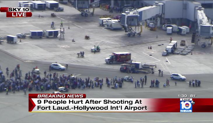 Focuri de arma pe aeroportul din Fort Lauderdale, Florida, Foto: Captura local10.com