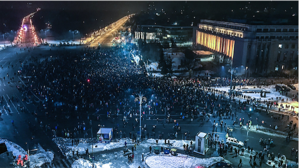 Protest in Piata Victoriei, 31.01.2017, Foto: Dan Mihai Balanescu