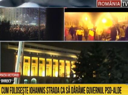 Protestul la RTV, Foto: Captura Romaniatv.net