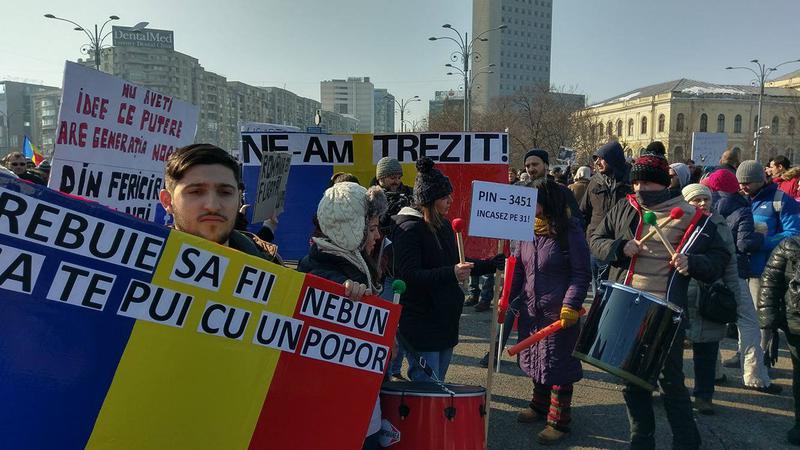 Protest Piata Victoriei, Foto: Hotnews