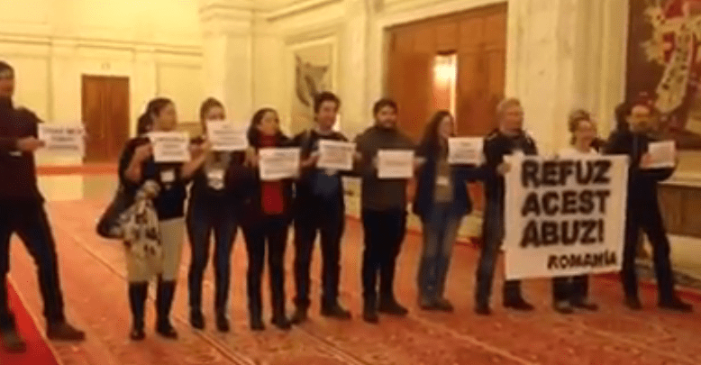 Protest Initiativa Romania, Foto: Captura video