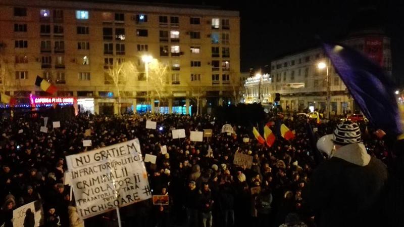 Protest - Iasi - 1 feb, Foto: Facebook/ Claudiu Florea