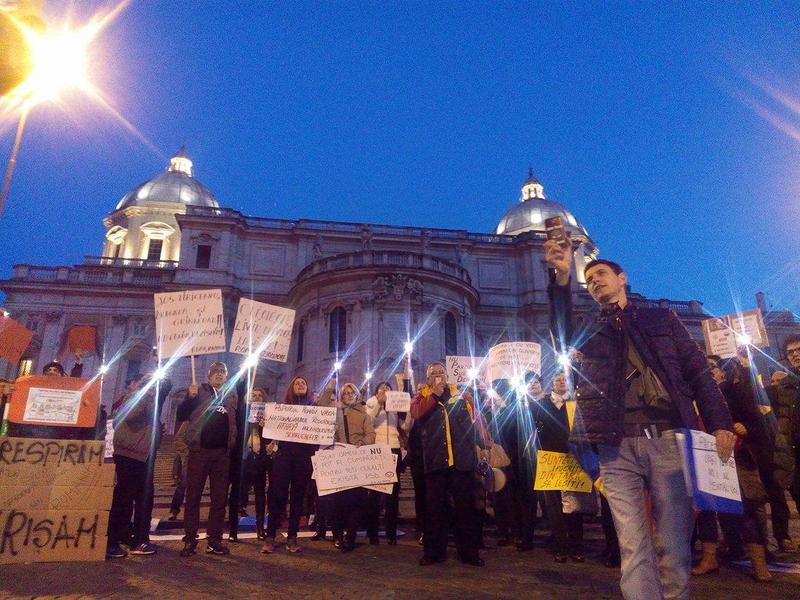 Protest la Roma, Foto: Hotnews