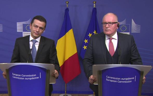 Grindeanu si Timmermans, Foto: Comisia Europeana