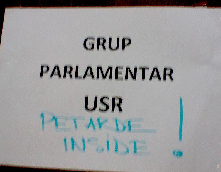 Sigla USR vandalizata, Foto: Hotnews