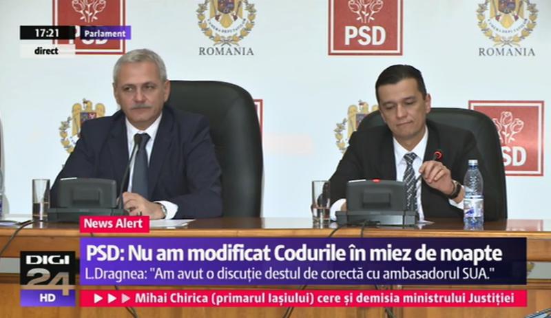 Dragnea si Grindeanu, Foto: Captura Digi 24