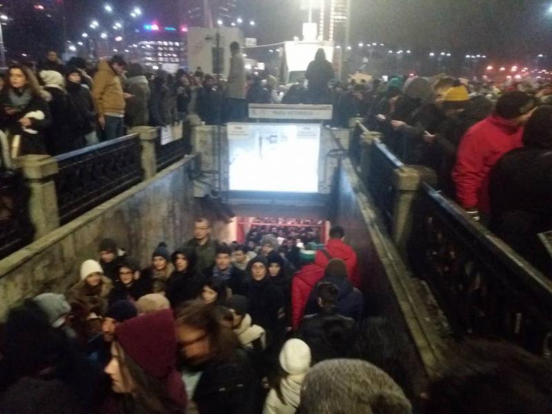 Protest la Piata Victoriei, Foto: Hotnews