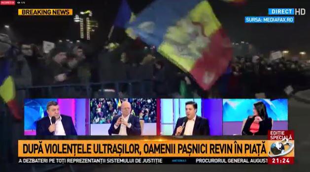 A 3: Dupa violentele ultrasilor, oamenii pasnici revin in piata, Foto: captura Antena 3