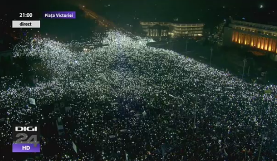 Moment memorabil in Piata Victoriei, Foto: Hotnews