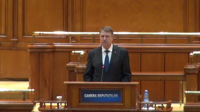 Presedintele Iohannis vorbeste in Parlament, Foto: Privesc.eu