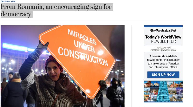 Editorialul din Washington Post, Foto: Captura Washington Post