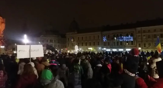 Protest in Cluj-Napoca - ziua 9, Foto: Captura Facebook