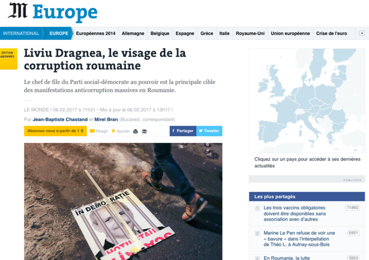 Le Monde, despre Dragnea, Foto: Le Monde