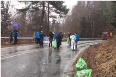 Protest pe Transfagarasan, Foto: Captura Facebook / Agent Green