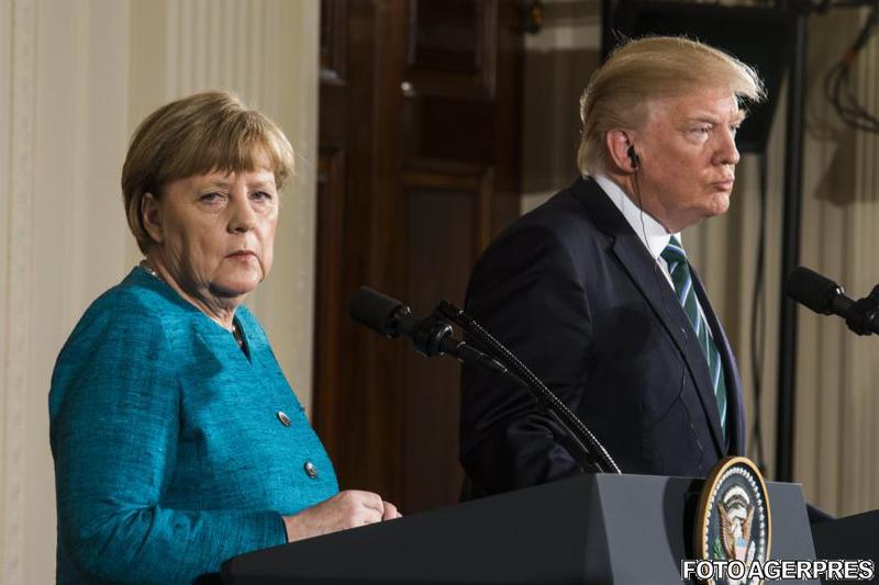 Angela Merkel si Donald Trump, Foto: Agerpres/EPA